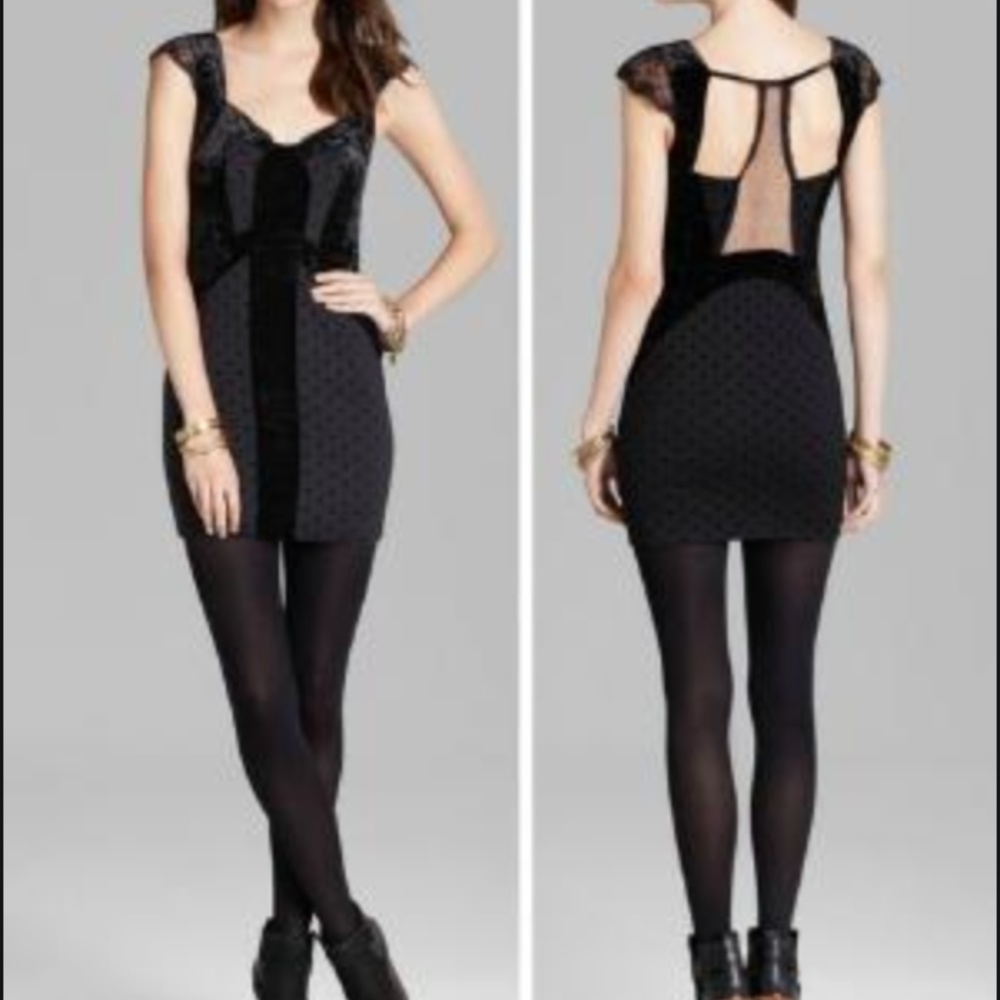 Free People Flocking Ponte Madeline Mini Dress